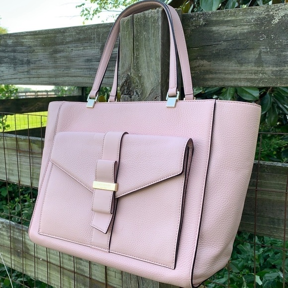 Kate Spade Blush Pink Large Bow Ribbon Tote Purse - Picture 1 of 7